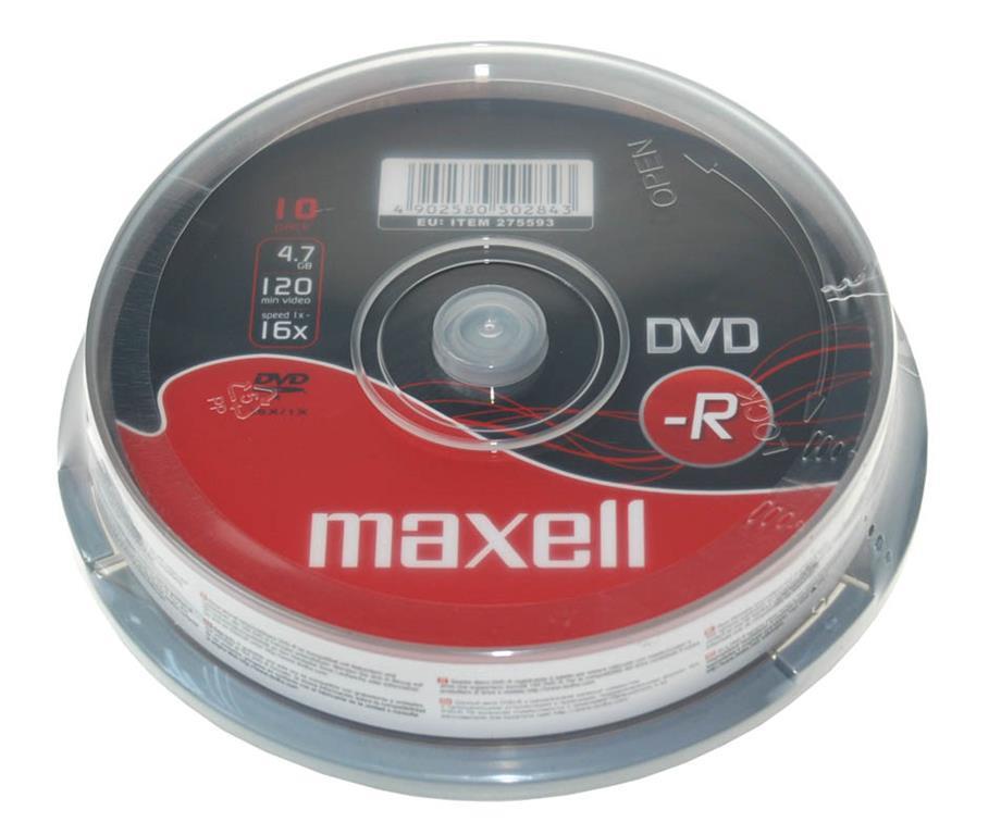 Maxell DVD-R 4,7GB 16X 10 na osi*