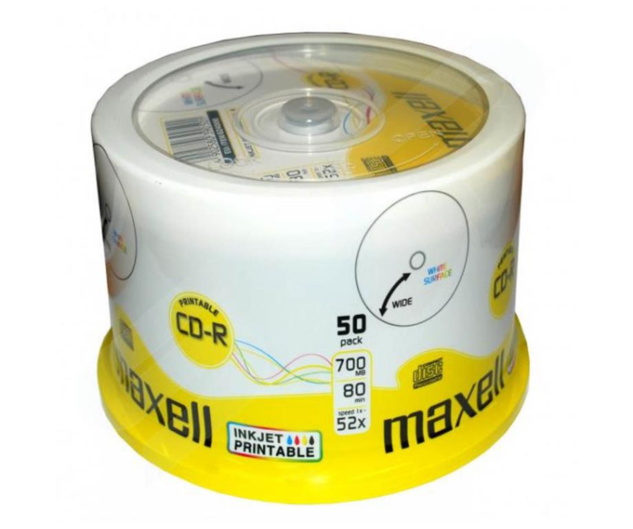 Maxell CD-R 700MB 52X, 50 na osi printable