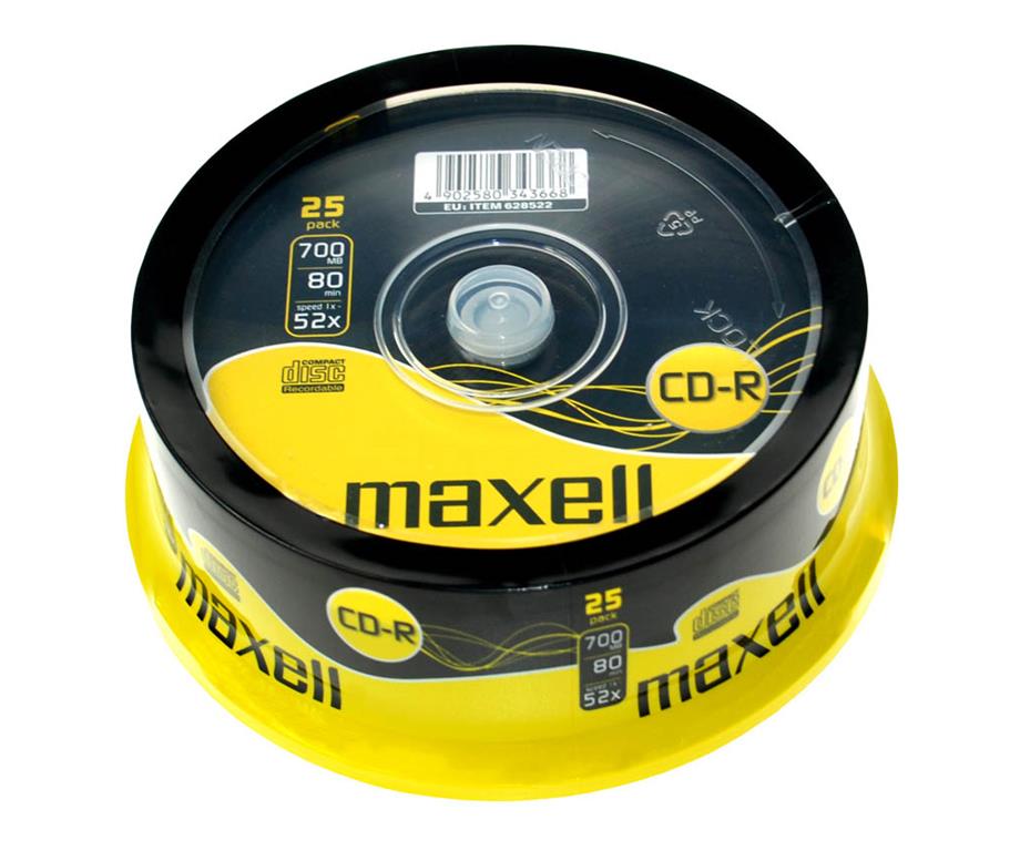 Maxell CD-R 700MB 52X 25 na osi