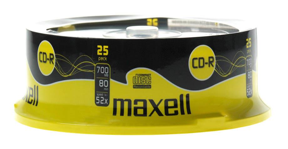 Maxell CD-R 700MB 52X 25 na osi