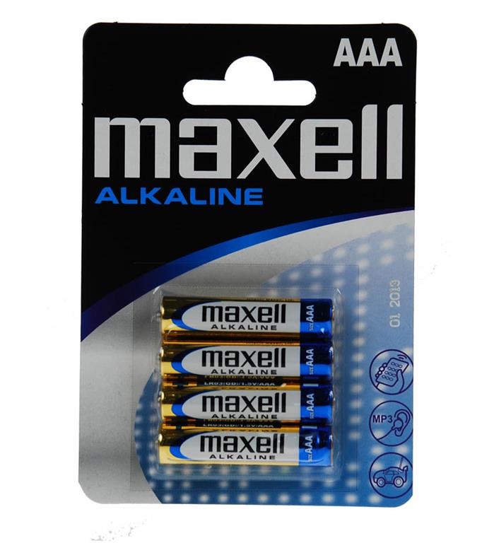 Maxell Baterija AAA (LR03), 4 kos, alkalna