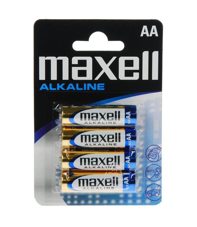 Maxell Baterija AA (LR6), 4 kos, alkalna