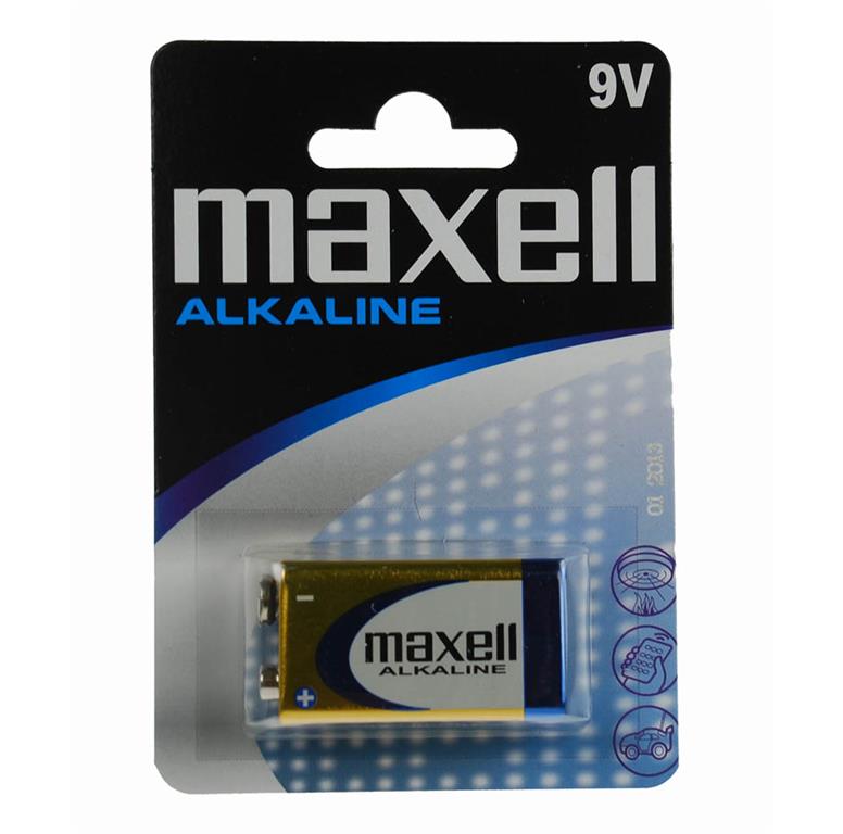 Maxell Baterija 6LR-61, 9V, 1 kos, alkalna