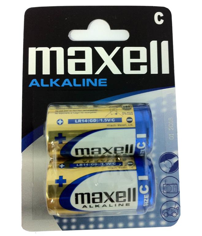 Maxell Baterija LR-14, 2 kos, alkalna