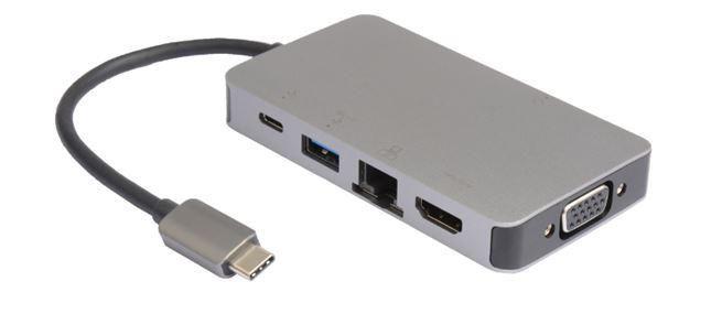 MicroConnect USB-C hub razdelilnik, 6-v-1