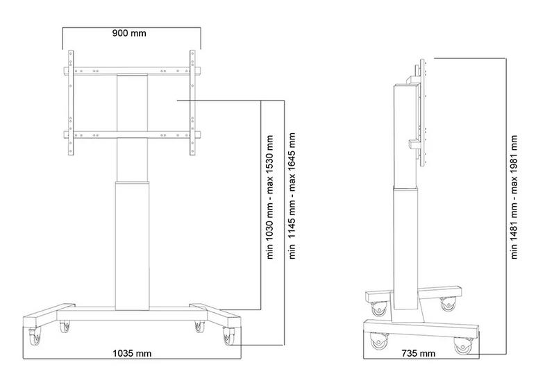 Neomounts Mobilno stojalo za zaslone 42-100''