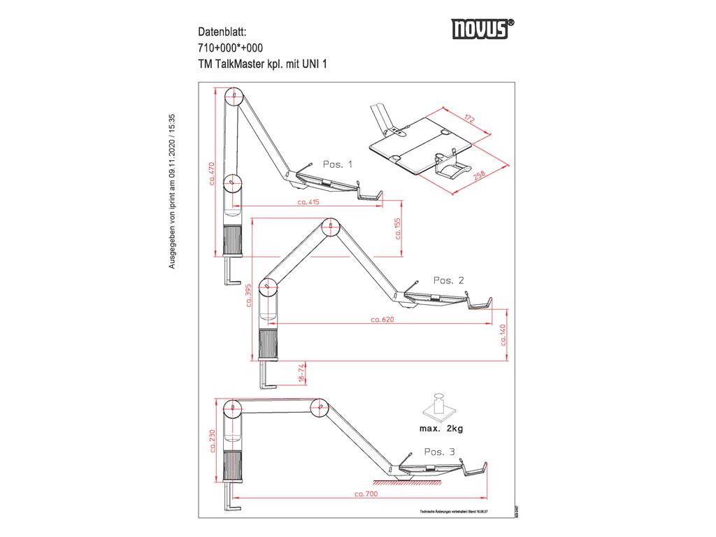 Novus MS stojalo za telefon Talkmaster