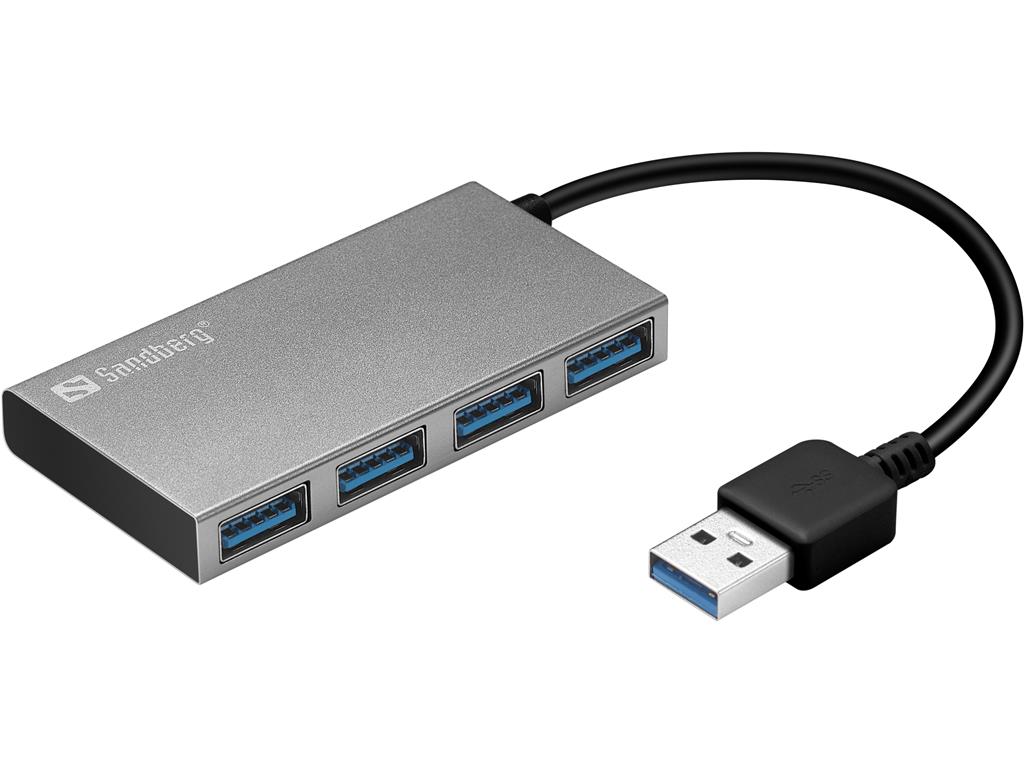 Sandberg USB-A 3.0 hub razdelilnik, 4-v-1