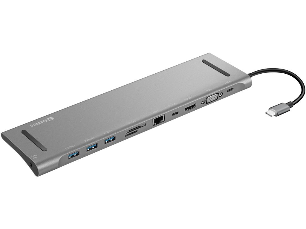 Sandberg USB-C hub razdelilnik, 10-v-1