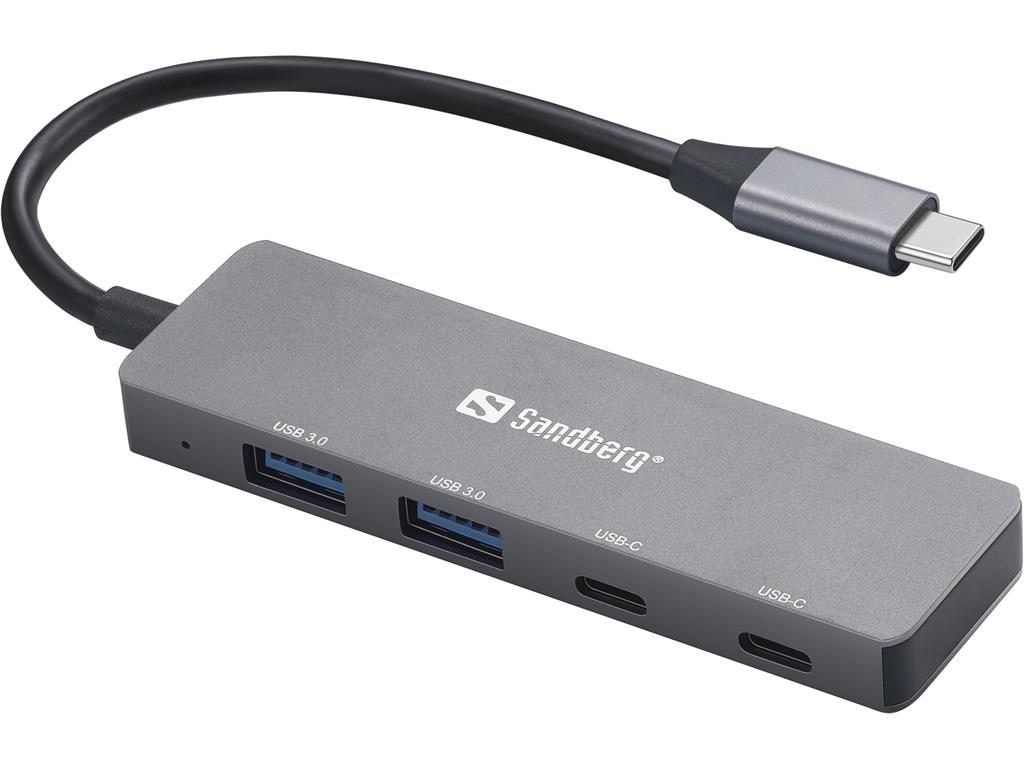 Sandberg USB-C hub razdelilnik, 4-v-1