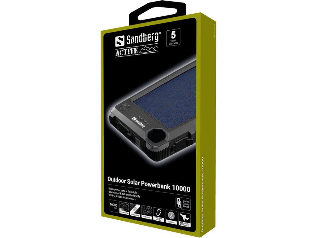 Sandberg Solarna baterija Powerbank 10.000