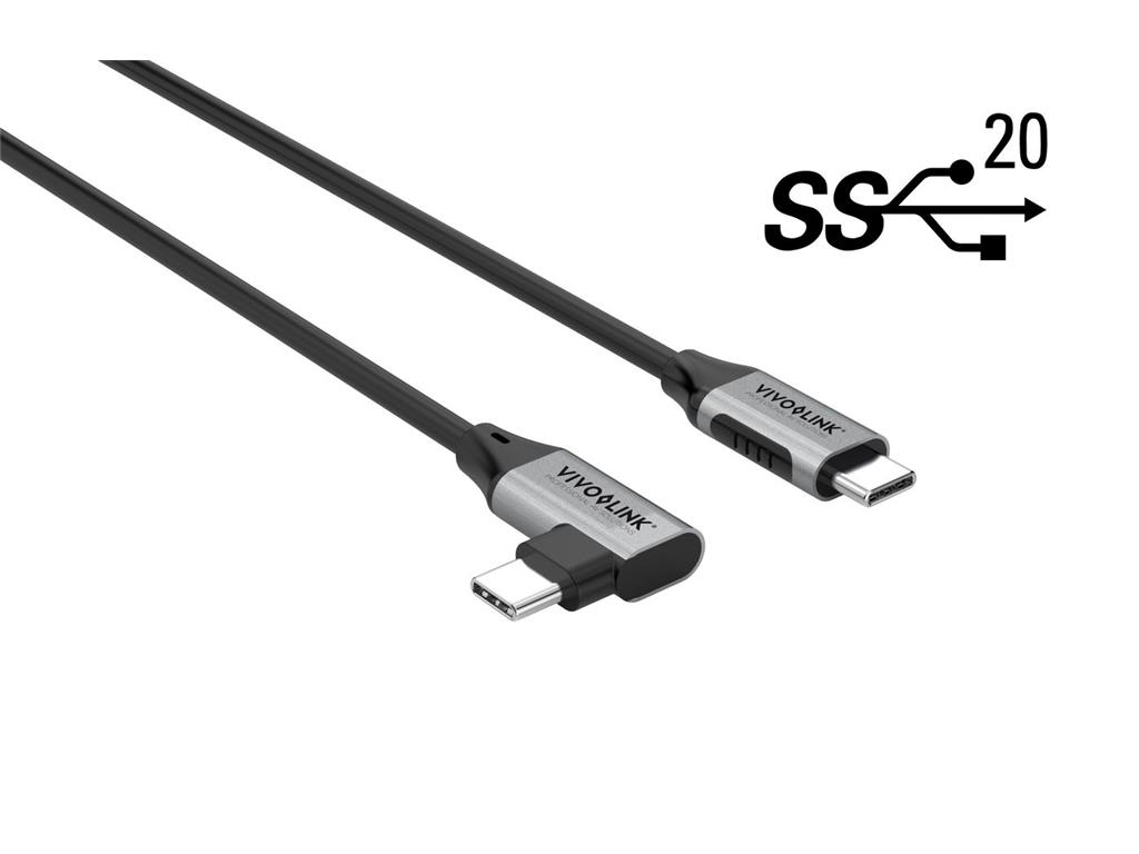 Vivolink Kabel USB C-C 3.2, kotni, 1,2m