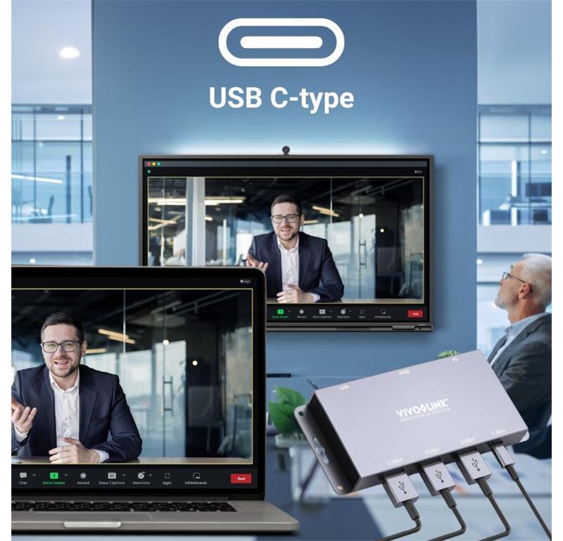 Vivolink Konferenčni USB-C HUB razdelilnik 2