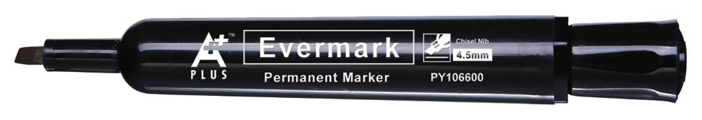 A PLUS Permanentni marker EVERMARK, črn prirezana konica 12 KOS