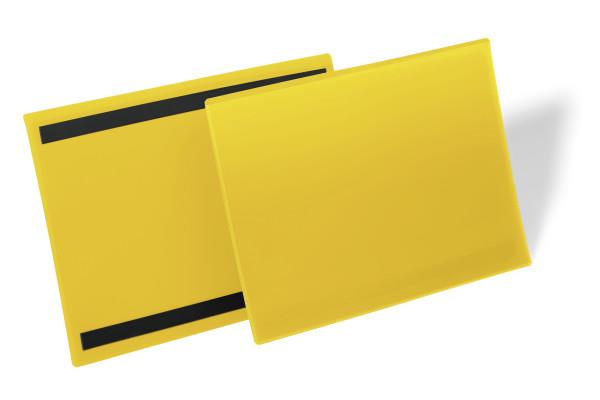 Durable Magnetni žepki A4 ležeči rumeni 50 kos