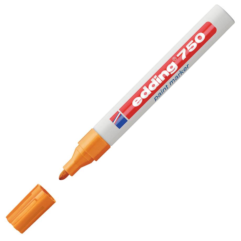 Edding Marker z lakom E-750, 2-4 mm, oranžen  10 KOS