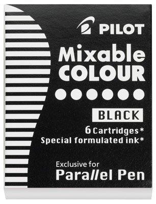 Pilot Vložki za Parallel Pen, črni, 6 kos IC-P3-S6-B